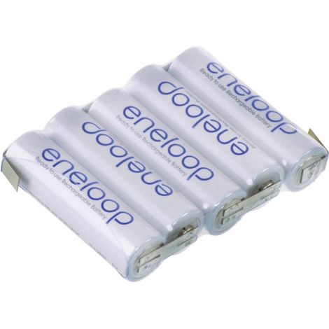 Pacco batteria 5x Stilo (AA) Panasonic BK3-MCCF linguette a saldare a Z NiMH 6 V 1900 mAh