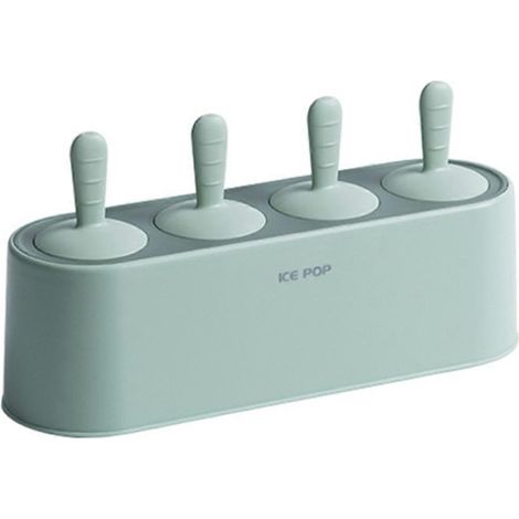 Eisformen-Set für Zuhause, 4-teiliges Eis am Stiel-Set, Hellgrün
