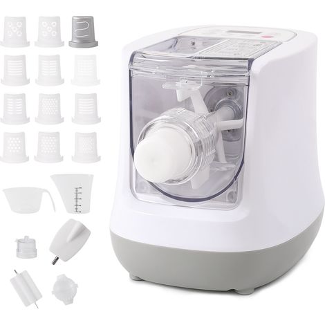 Machine à Pâtes Fraîche - 12 Disques de Pâtes + Ravioli - Pétrissage Sans Effort - 260W Économe - 60dB Silencieuse