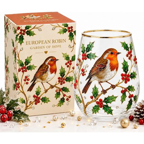 Tasse à thé en verre édition limitée 2026 Honey Bee Garden - 414 ml - Tasse à café florale en relief - Verres à boire chauds et froids - Cadeau pour femme, maman, grand-mère (A Bee) (F Little Bird) (1/5)