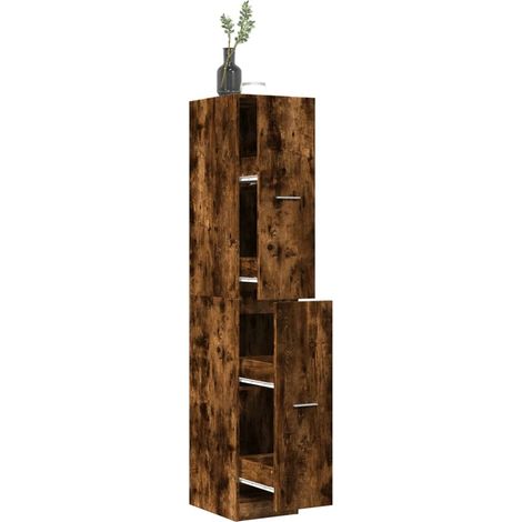Apothekerschrank Räuchereiche 30x41x174,5 cm Holzwerkstoff