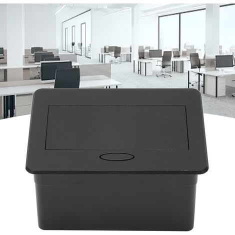 Prise de table de conférence escamotable J30L noire, norme européenne + double port USB, 250 V (1/5)