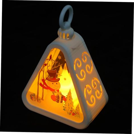 Lampe Veilleuse Bonhomme de Lumineux Décoration Bureau Cadeau Noël Guirlande LED Lampe Table Fêtes Hiver (1/5)