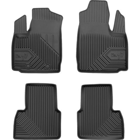 Tapis de Sol de Voiture pour Fiat Doblo I 2000-2010 TPE Antidérapant Noir 4Pcs (1/5)
