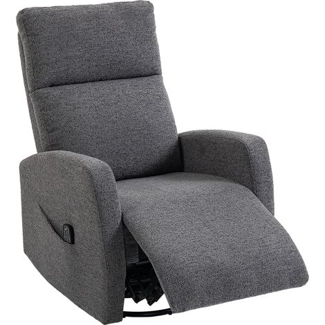 Fauteuil inclinable pivotant TV avec massage chauffant et vibrant, fonction bascule, gris foncé (1/5)