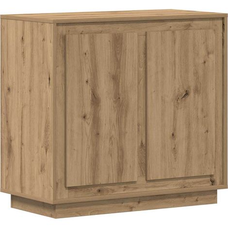 Buffet,Bahut,Meuble de Rangement en Chêne Artisan chêne artisanal 80 x 34 x 75 cm CFW96443 (1/5)