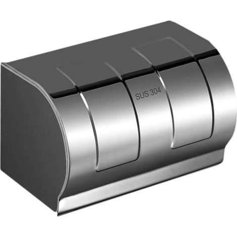 Porte-essuie-tout mural sans perçage pour salle de bain, en acier inoxydable 304, robuste et (1/5)