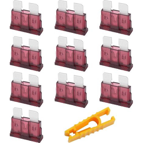 10 Pièces Fusible Voiture, Fusibles pour Auto Standard 40A, Voiture Fusible avec 1 Extracteur de Fusibles pour Voiture/Camping-Car/Camion/Moto/Bateau (1/5)