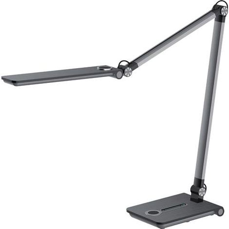 Lámpara de escritorio Wave gris metálico H.max.760mm base con LED HANSA (1/2)