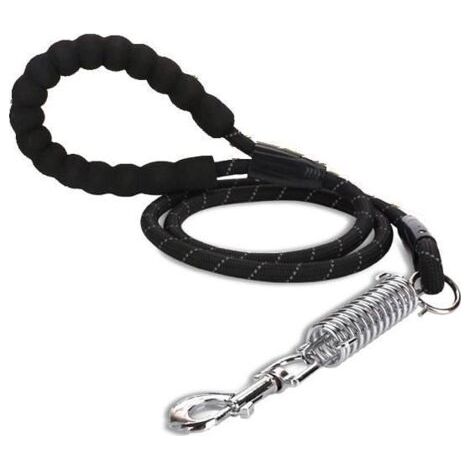 Laisse pour chien de 5 pieds avec ressort puissant, pour gros chien et promenade en plein air Laisse pour chien de 12 mm de (1/4)