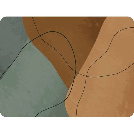 Alfombra de terciopelo curvas 1 45x75cm - Mercurio