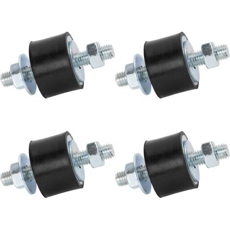 Bloc Silent Echappement Male Caoutchouc Goujons Amortisseur M8 40x30 mm 4 Pack Anti Vibration Isolateur Monte D’Isolation de Vibration pour Mini Split Pompes à Chaleur, Compresseurs d’air