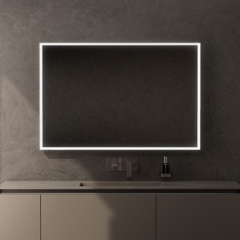 Inda - Specchio LED Pirano 120x80cm dimmerabile con telaio (1/5)