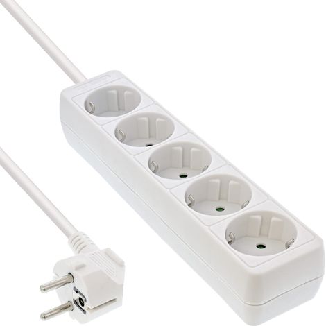 5sortie(s) 1.5m Blanc multiprise - Multiprises (Blanc, Blanc, 1,5 m) (1/4)