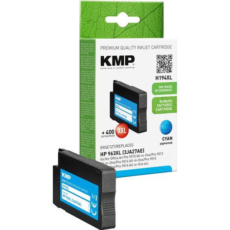 Cartouche d'encre KMP H194XL cyan remplace HP963XL (3JA27AE)