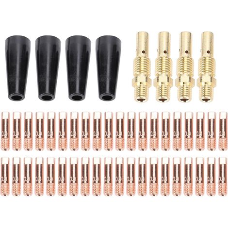 48pcs Kit de buse sans gaz de nt de flux, accessoire de pistolet de soudage MIG KP1939-1 Builles de noyau de flux 0,9 mm (1/5)