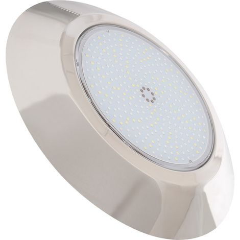 Foco Piscina Superficie LED RGBW Sumergible 12V DC IP68 Acero Inoxidable 24W RGBW