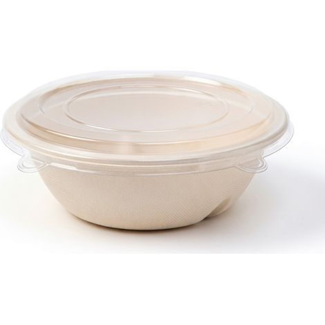 Bol jetable renforcé extra-épais 750 ml avec couvercle en PET