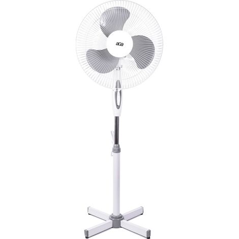 Aga Standventilator 43 cm Weiß, 3-Geschwindigkeitsstufen, Oszillation, Verstellbare höhe, 45 W
