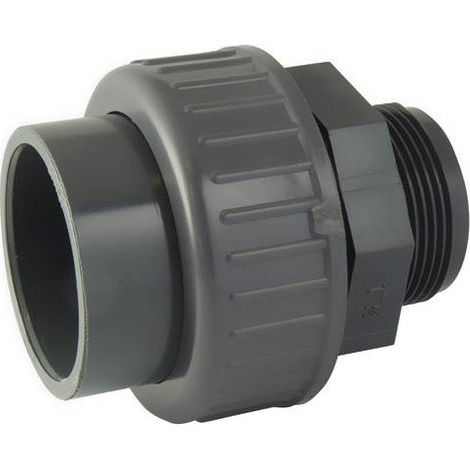 Raccord Union 3 pièces Femelle / Male en PVC Ø A: 20mm Ø B: 1/2''