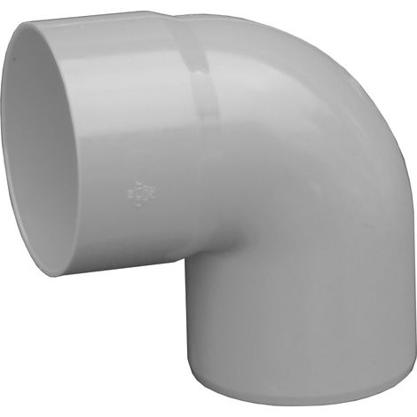 Coude PVC 87°30 MF pour tube Ø100 épaisseur 3.2mm - gris - First Plast (1/2)