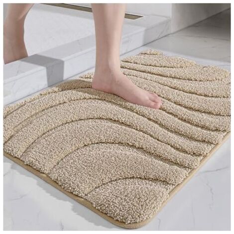 Tapis de Bain 40 x 60 cm, Microfibre Tapis Salle de Bain, Tapis Bain Antiderapant Extra Absorbant, Tapis de Salle de Bain Moelleu (1/4)