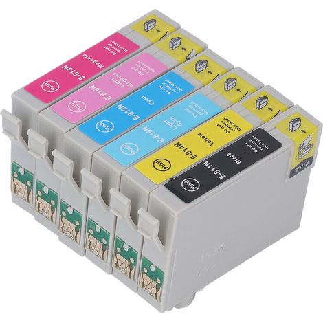 Cartouche d'encre BK CMY LC LM 6 couleurs, accessoire d'impression pour papier photo et documents T0811N T0812N T0813N T0814N T0815N T0816N