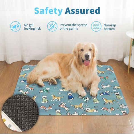 Tapis rafraîchissant pour animaux de compagnie 45x60cm-Bleu