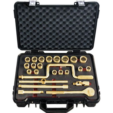 JUEGO LLAVES VASO 24 PIEZAS 1/2" AL-BR