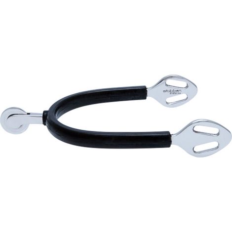 Speroni inglesi rivestiti in gomma con rotella liscia 30 mm