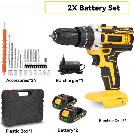 Set perceuse multifonction – 25+3 vitesses – Sans fil – Compatible Makita – Modèle 1 (1/5)