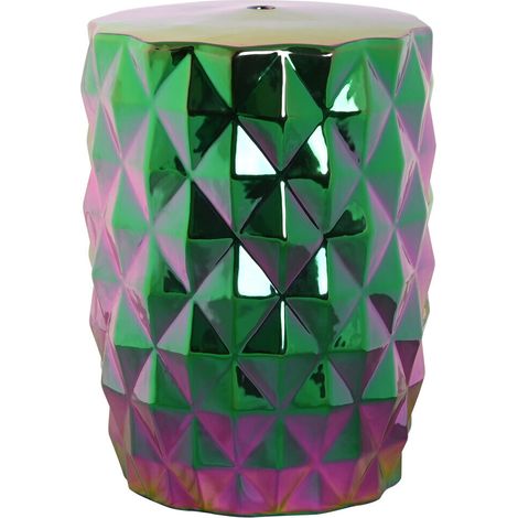 Mesita Auxiliar Porcelana 33X33X45 Iridiscente MB209415 (1/4)