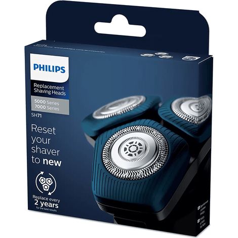PHILIPS LOT DE 3 TÊTES DE RASOIR ÉLECTRIQUE DE R POUR PIECES SOINS CORPORELS PETIT ELECTROMENAGER - SH71/51