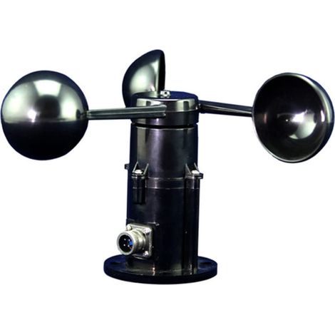 Anémomètre Capteur de Vent Rs485 à 3 Coupelles Abs Noir Sortie Modbus 485, Précision Élevée et Sensibilité Accrue, Format Compact Facile à Transporter (1/5)