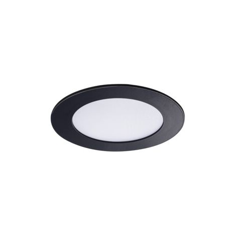 Spot encastré rond LED Kanlux ROUNDA 6W noir IP44 bain (1/5)