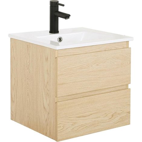 Hängewaschtisch 45cm mit Keramikwaschbecken SORRENTO