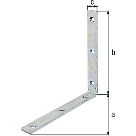 GAH Alberts Balkenwinkel 160x160x20x5mm Stahl roh, gelb galvanisch verzinkt (1/3)