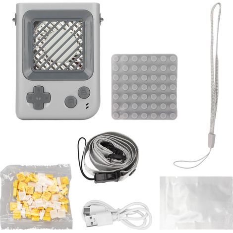 Rechargeable Necklace Fan 3 Levels USB Rechargeable Battery Operated Neck Fan with Lanyard Blocks for Travel Camping Hiking Gray (1/5)