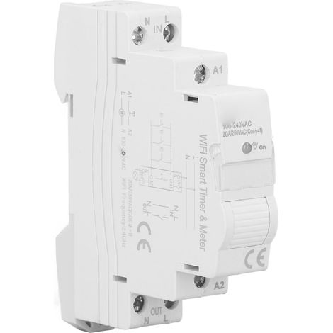 Compteur de puissance intelligent avec Wi-Fi, Bluetooth et commande vocale, 100 à 240 V, 20 A (1/5)
