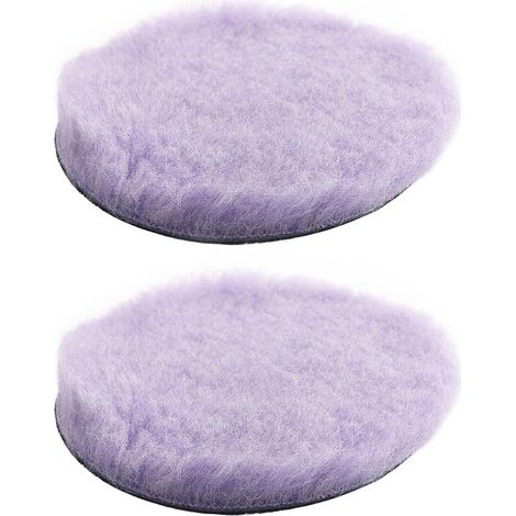 Lot de 2 Tampons de Polissage en Laine 5 in Compatible avec Polisseuses Plateau 5 in à Crochet et Boucle (1/5)