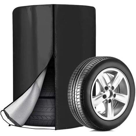 Car tire cover - Dustproof and waterproof - black 73 x 110 cm (1/5)