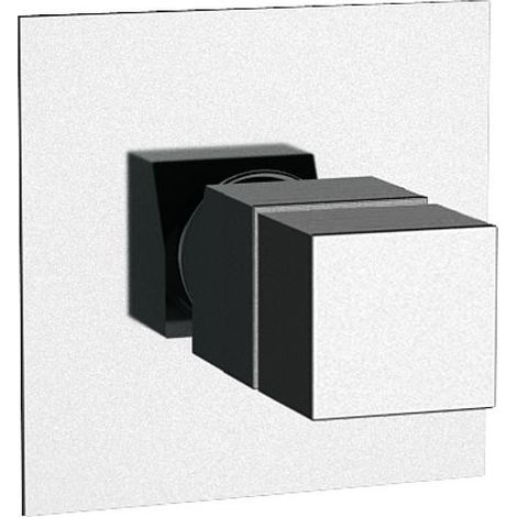 Mitigeur thermostatique douche UP SKYLINE chromé - rosette 140x140 avec corps montage encastré (1/2)