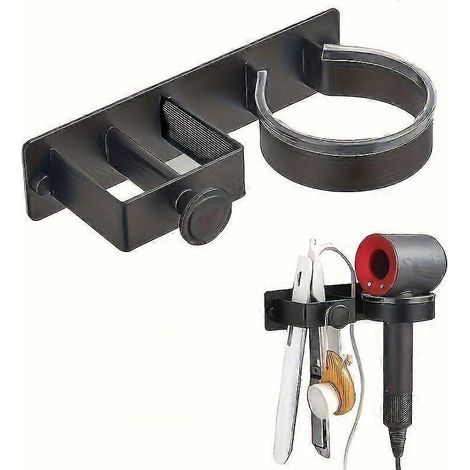 Support mural pour outils de coiffure, rangement pour accessoires de coiffure en salon et à domicile, porte-ciseaux et peigne de coiffure, en acier inoxydable, gain de place. (1/5)