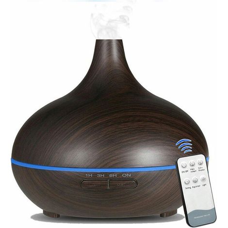 Green Mobility-Diffuseur d'arome telecommande a grain de bois d'humidificateur de diffuseur d'arome colore de 550 ml, norme europeenne de grain de bois profond norme europeenne de grain de bois profon (1/5)