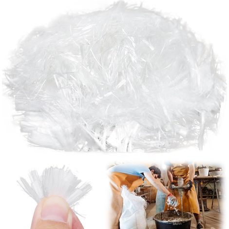 1 kg de fibre de polypropylĂšne, renforcement et rĂ©sistance en fibre de polyfibre, fibre de polypropylĂšne pour bĂ©ton, mortier, plĂątre, mortier de ciment, empĂȘche la formation de fissures, rĂ©duit (1/5)