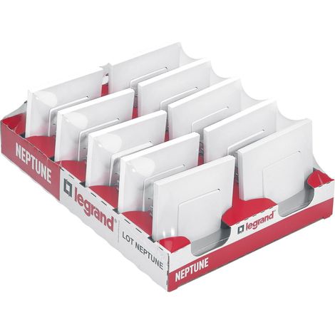 [JAMAIS UTILISÉ] Lot de 10 interrupteurs va et vients 10A complet - Neptune - Blanc - Legrand