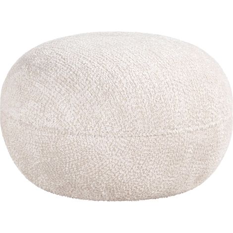 Pouffe Jace Lovely Cream, Confort & Style - Crème doux texturé élégant (1/2)