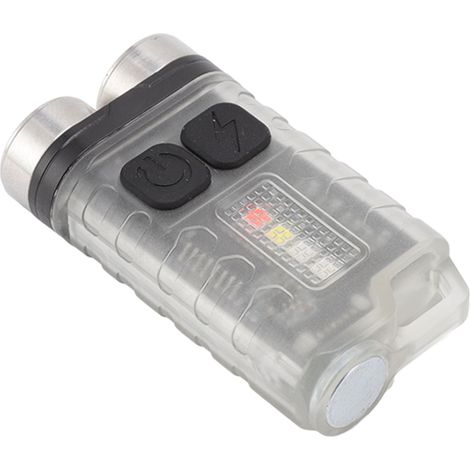V3 Mini-Schlüsselanhänger-Taschenlampe, USB-aufladbar, kleine, wasserdichte Outdoor-Taschenlampe für Camping, Wandern und Wartungsarbeiten, tragbare magnetische Taschenlampe, weiß (1/5)