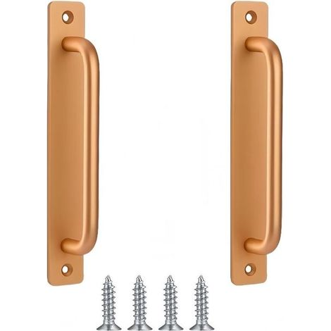 (dorée,148mm)2 Pièces Poignée de Porte de Grange Coulissante,Poignées Traction de Porte pour Grange, Porte en Bois, Jardin Extérieure,Armoire Placard (1/5)