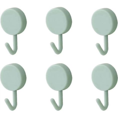 Ganci adesivi, graziosi ganci decorativi da parete, utilizzabili per appendere cinture per bambini, cappelli, asciugamani e chiavi, set da 6, blu.